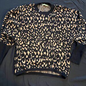 Black and beige leopard sweater